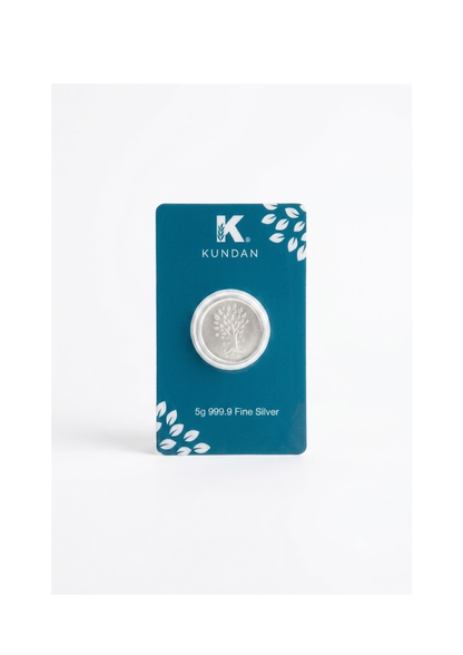 20gm Kundan kalpatru tree silver coin