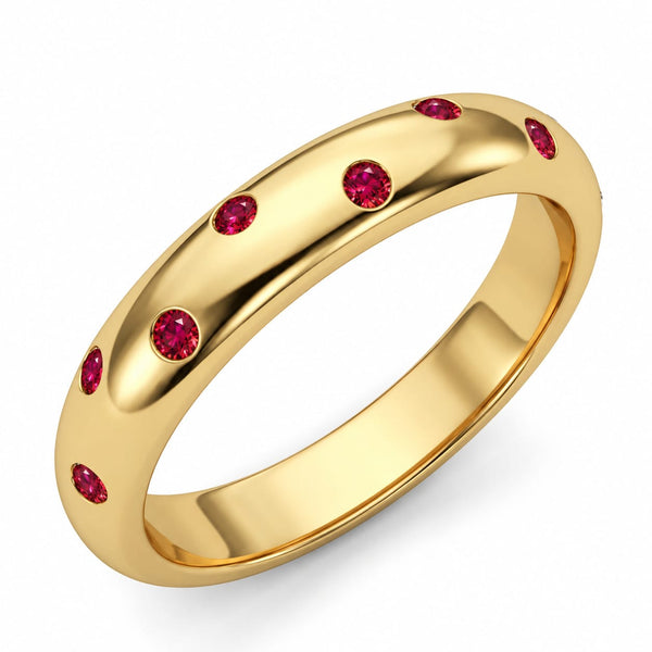 Scattered diamond band 6.6mm
