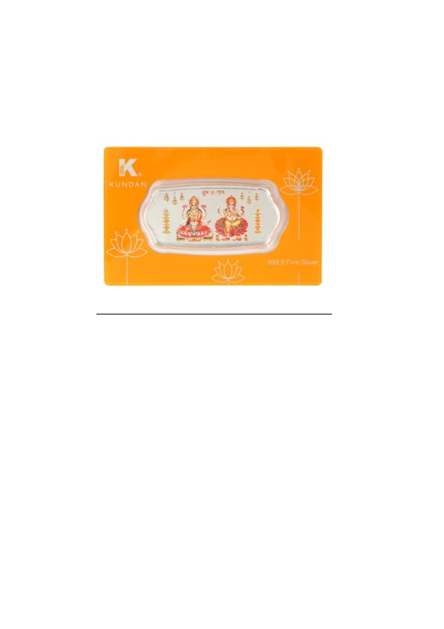 50gm Kundan Laxmi-Ganesh silver coin