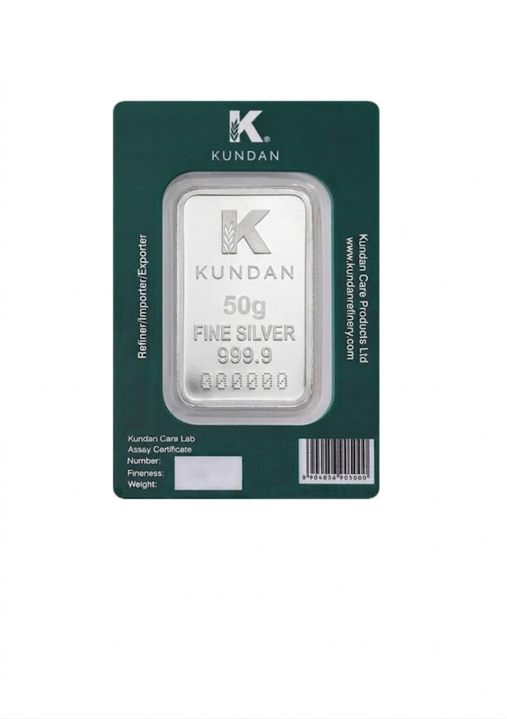 50gm Kundan kalpatru tree silver coin