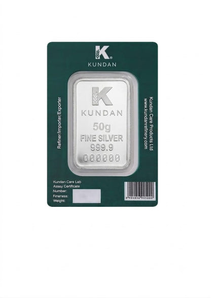 50gm Kundan kalpatru tree silver coin