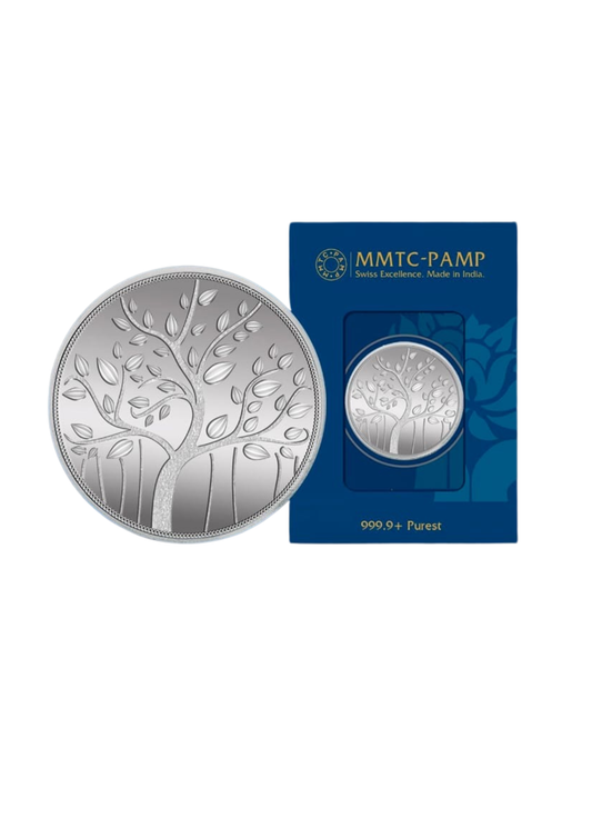 20gm MMTC banyan tree silver coin