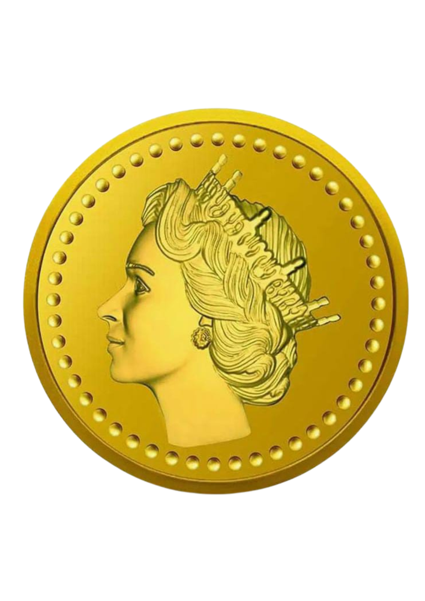 2 GM KUNDAN QUEEN GOLD COIN
