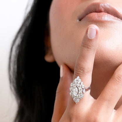 The Grand Marquise Cluster Statement Ring