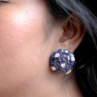 The Sapphire & Diamond Dome Studs