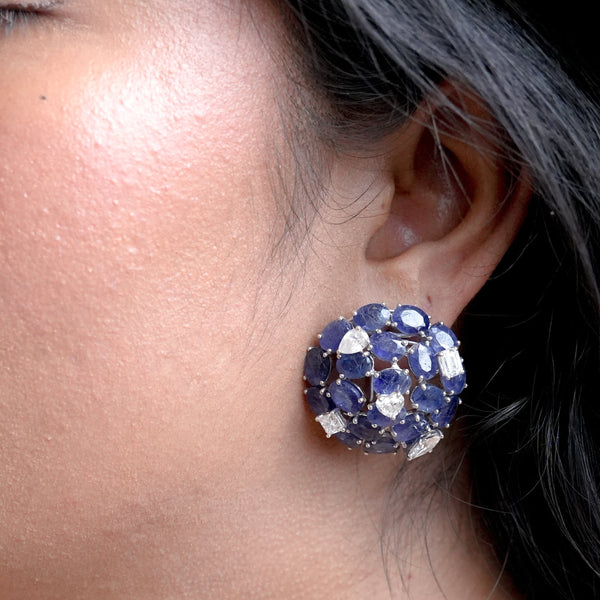 The Sapphire & Diamond Dome Studs