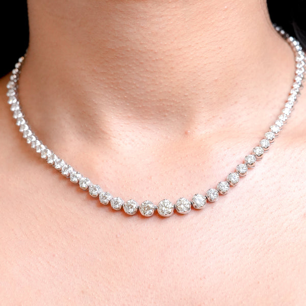 The Graduated Round Tennis Necklace