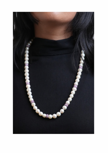 The Lumina Ruby-Pearl Necklace