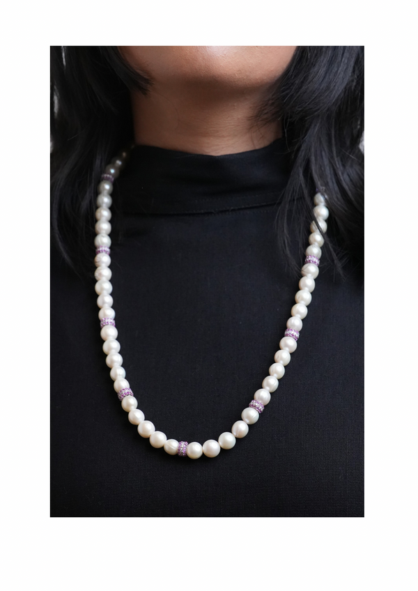 The Lumina Ruby-Pearl Necklace
