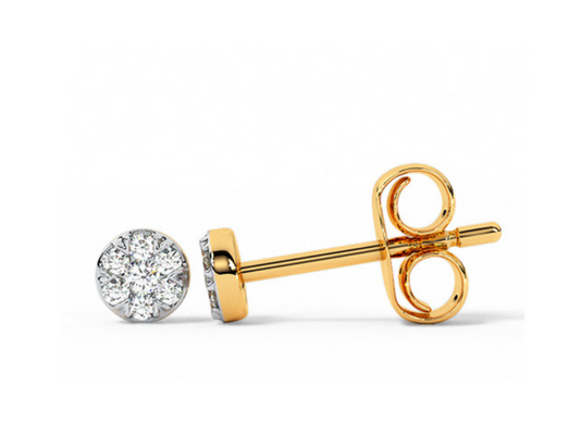 Clustique Natural Solitaire Stud Earring