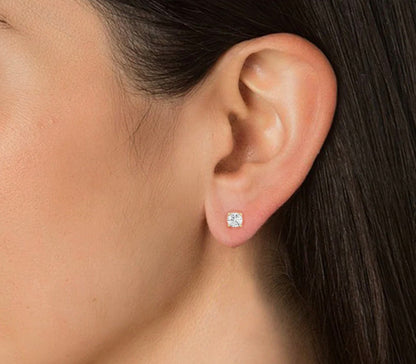 Essential Lab Grown Solitaire Stud Earring