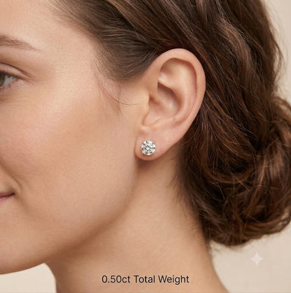 Essential Lab Grown Solitaire Stud Earring