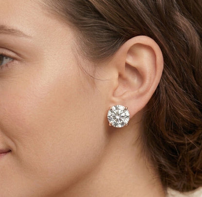 Essential Natural Solitaire Stud Earring