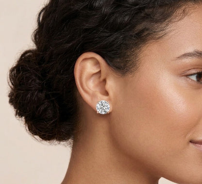Essential Lab Grown Solitaire Stud Earring