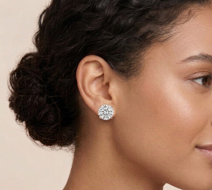 Essential Natural Solitaire Stud Earring
