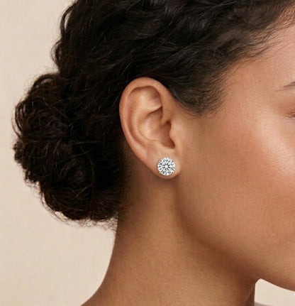 Essential Lab Grown Solitaire Stud Earring