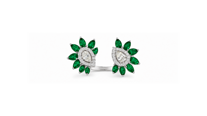 The Empress Flora Ruby & Diamond Bypass Ring