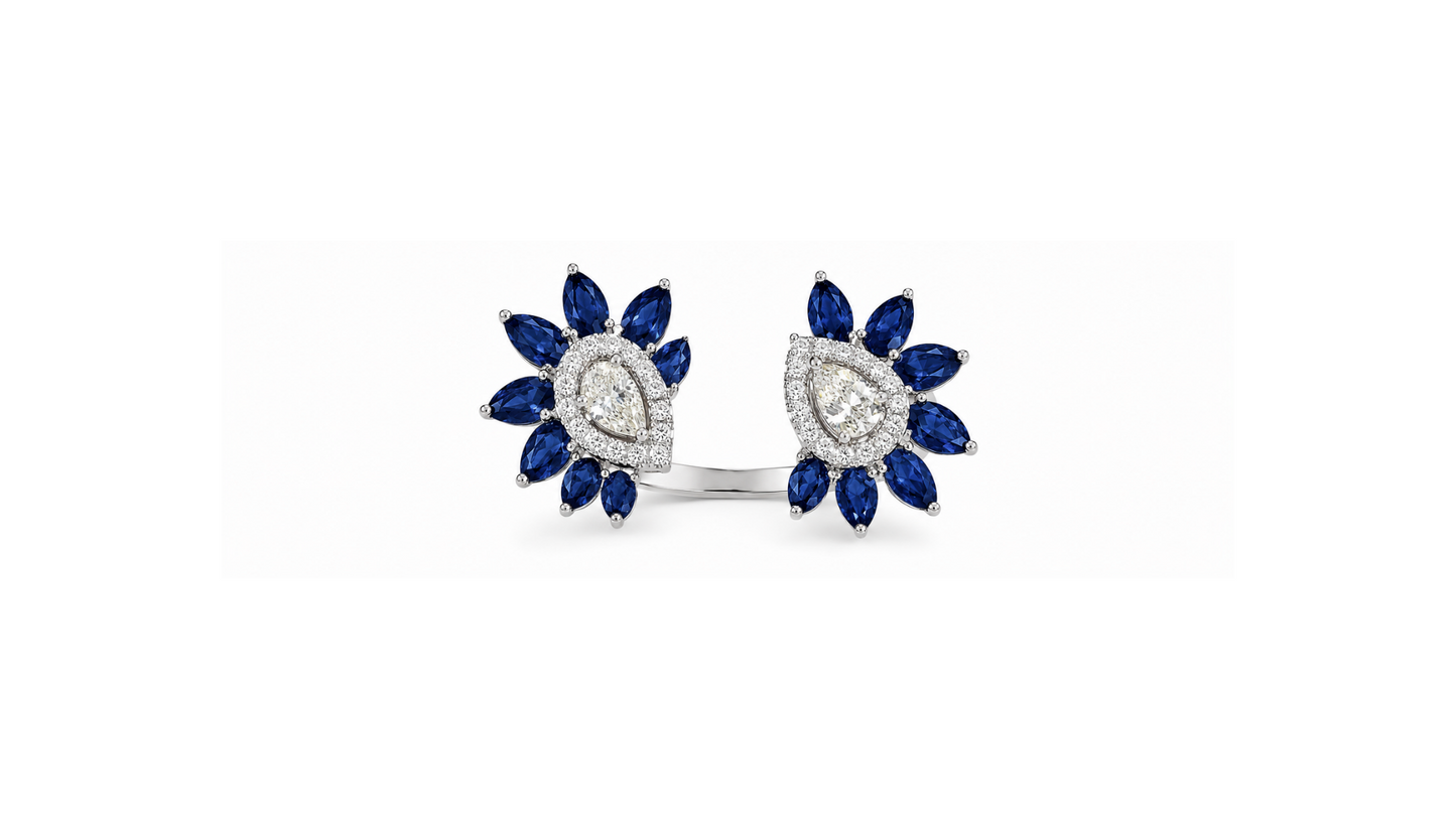 The Empress Flora Ruby & Diamond Bypass Ring