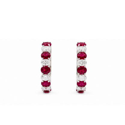 The Aura Twilight Sapphire & Diamond Curved Drop Earrings