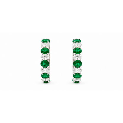 The Aura Twilight Sapphire & Diamond Curved Drop Earrings