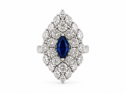 The Grand Marquise Cluster Statement Ring