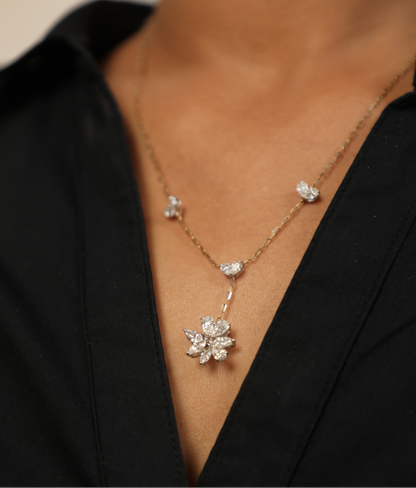 The Marquise Flora Drop Necklace