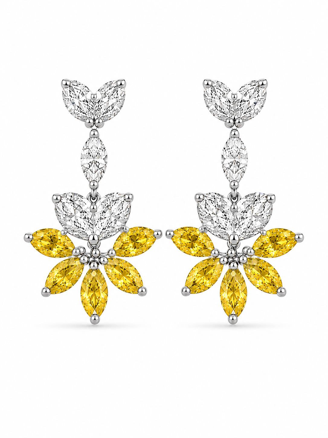 The Marquise Flora Chandelier Drop Earrings