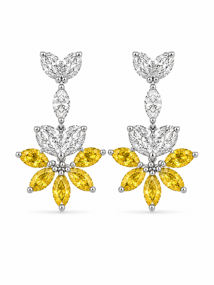 The Marquise Flora Chandelier Drop Earrings