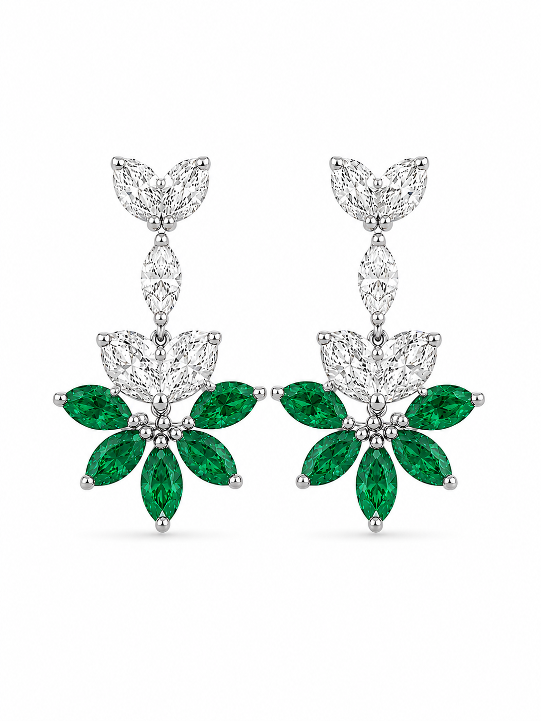 The Marquise Flora Chandelier Drop Earrings