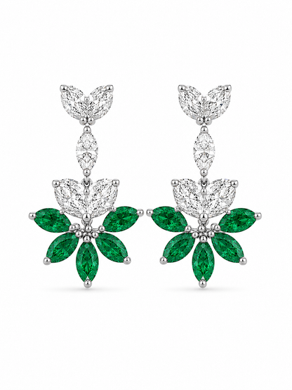 The Marquise Flora Chandelier Drop Earrings