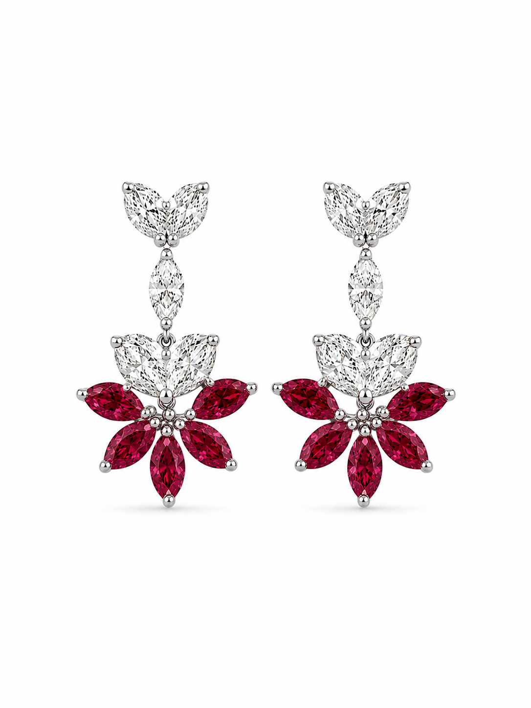 The Marquise Flora Chandelier Drop Earrings