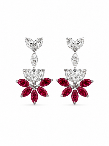 The Marquise Flora Chandelier Drop Earrings