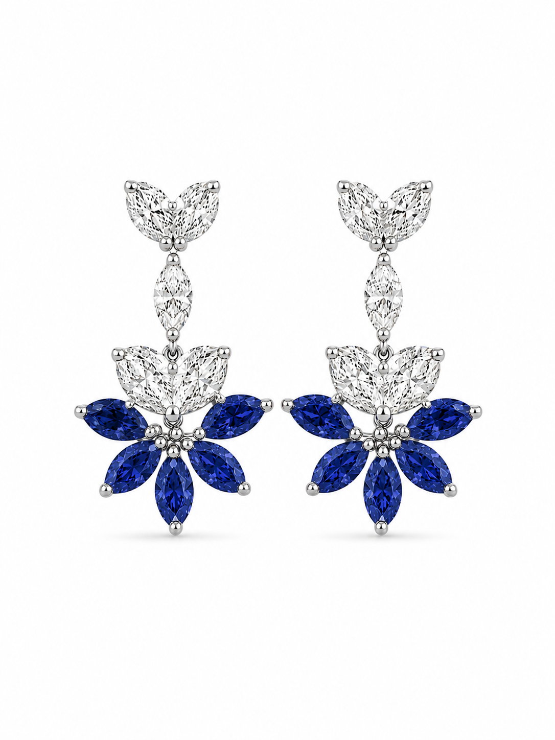 The Marquise Flora Chandelier Drop Earrings