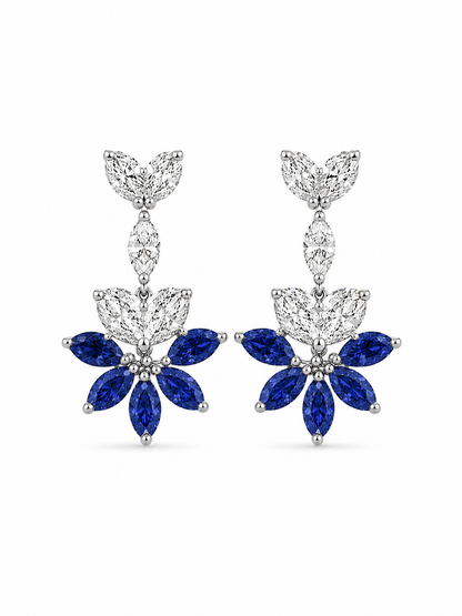 The Marquise Flora Chandelier Drop Earrings