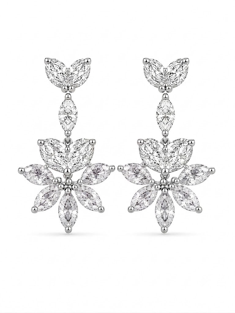 The Marquise Flora Chandelier Drop Earrings
