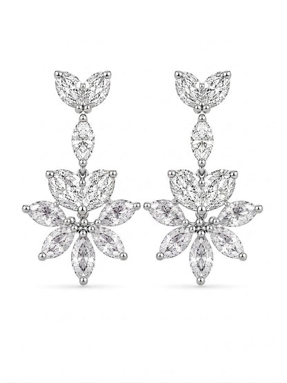 The Marquise Flora Chandelier Drop Earrings