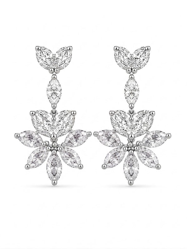 The Marquise Flora Chandelier Drop Earrings
