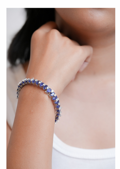 The Royal Sapphire & Marquise Tennis Bracelet