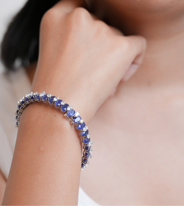 The Royal Sapphire & Marquise Tennis Bracelet
