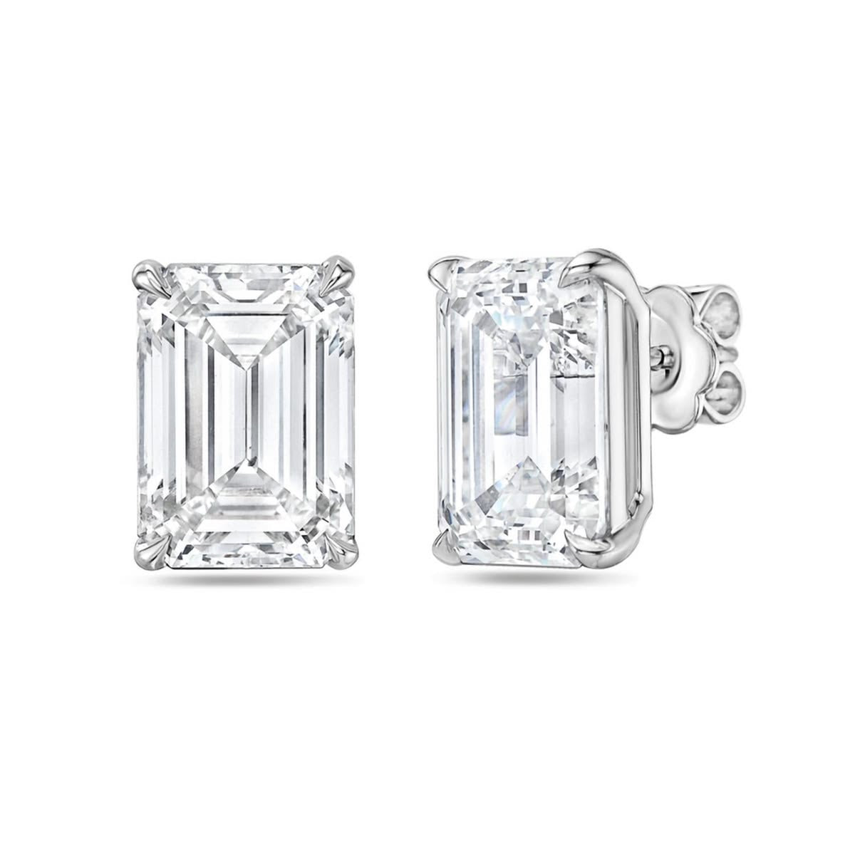 Essential Natural Emerald Solitaire Stud Earring