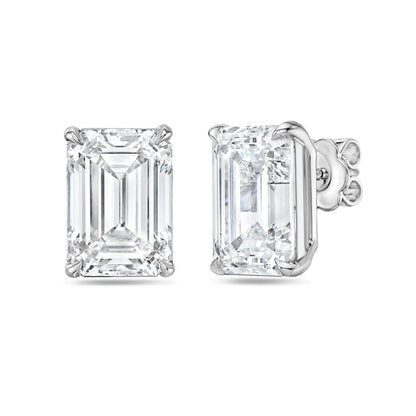 Essential Natural Emerald Solitaire Stud Earring