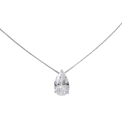 Essential Lab Grown Pear Solitaire Pendant