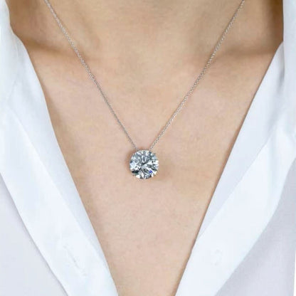Essential Natural Round Solitaire Pendant
