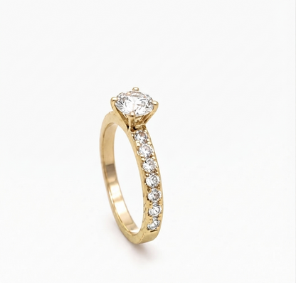 Eternal Gold Solitaire Diamond Ring