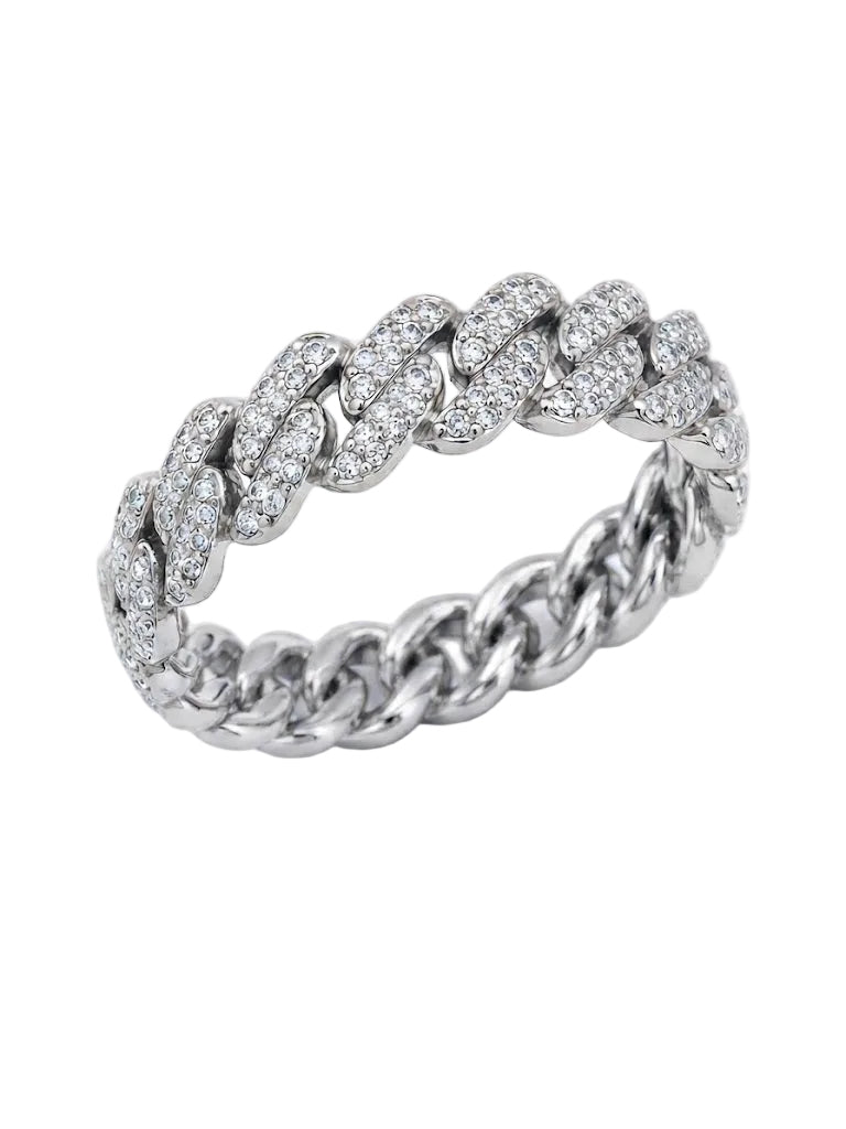 Cuban Pave Band Ring