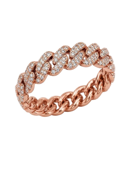 Cuban Pave Band Ring