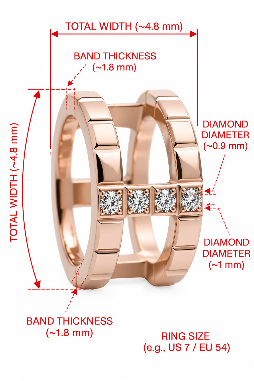 Geometric-Stacked-Diamond-Ring