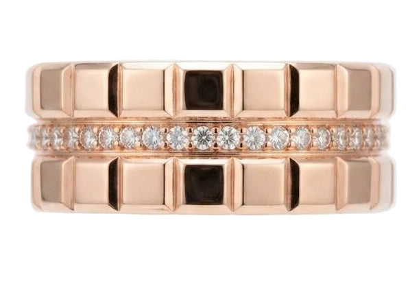14k Geometric-Diamond-Accent-Band
