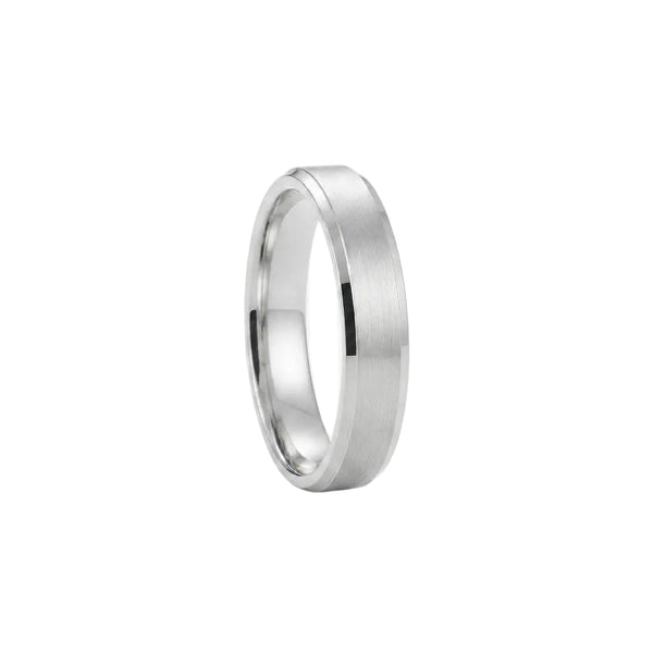 Matte Finish Comfort Fit Wedding Band in Platinum