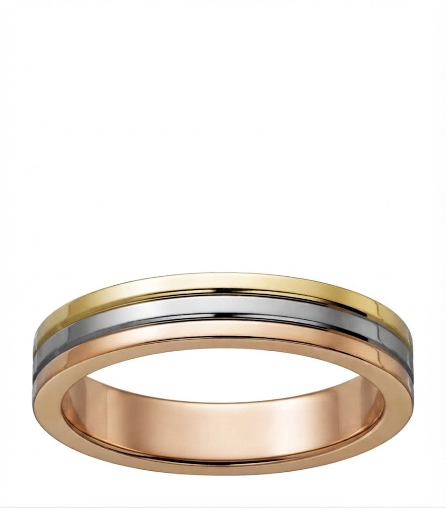Matte Triple colour Fit Wedding Band